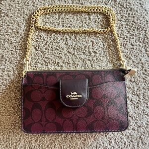 Coach Crossbody and Cardholder with Gold Chain Strap